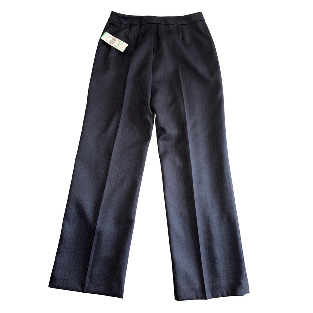 NWT Evan-Picone Womens 2PC Pinstripe Pant Suit Black Cobalt Blue 8 50020151-9JU - Picture 9 of 14